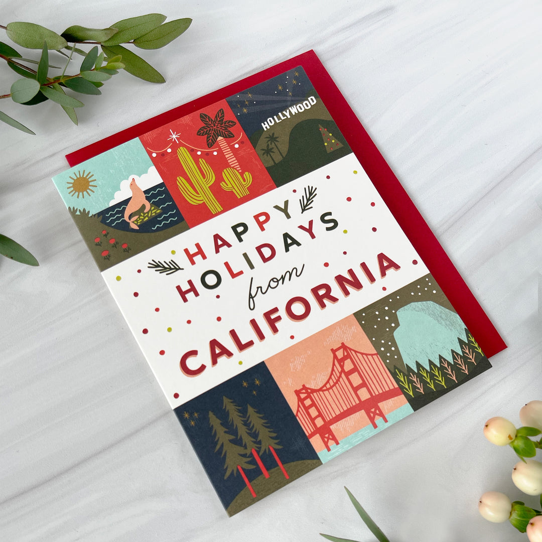 California Grid Holiday Boxed Cards