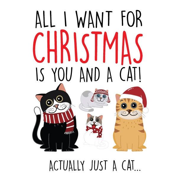 All I Want Is A Cat Christmas Card