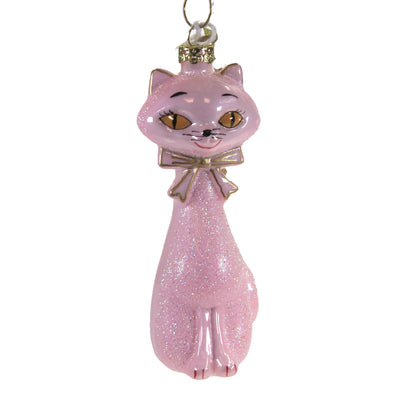 Kitschy Kitten Ornament - Pink