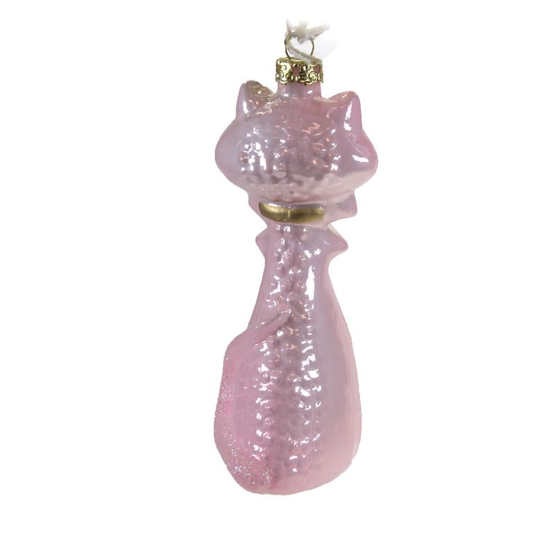 Kitschy Kitten Ornament - Pink