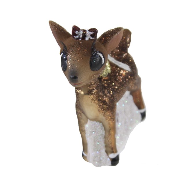 Retro Rudolph Characters Glass Ornament - Clarice