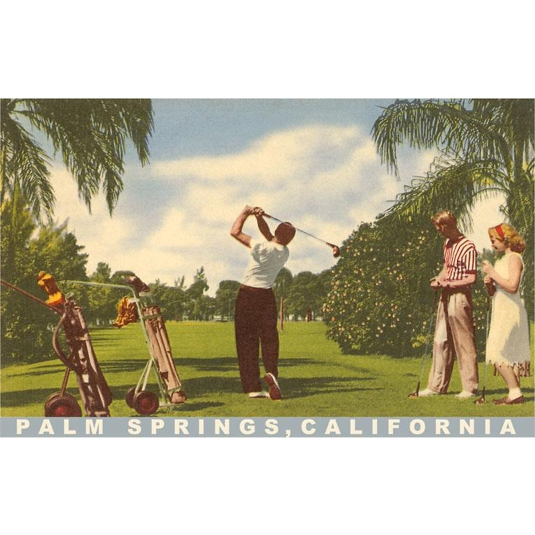 Golfing At Palm Springs Blank Greeting Card - Just Fabulous Palm Springs