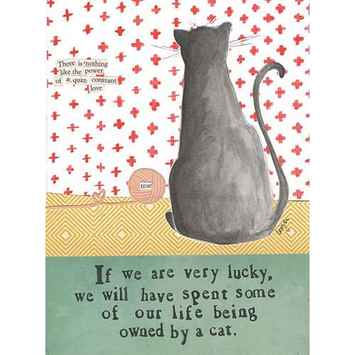 Owned By A Cat greeting card