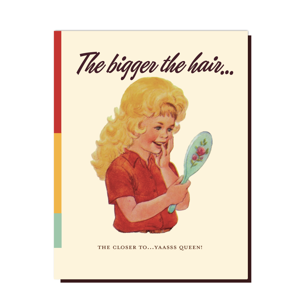 Big Hair Greeting Card