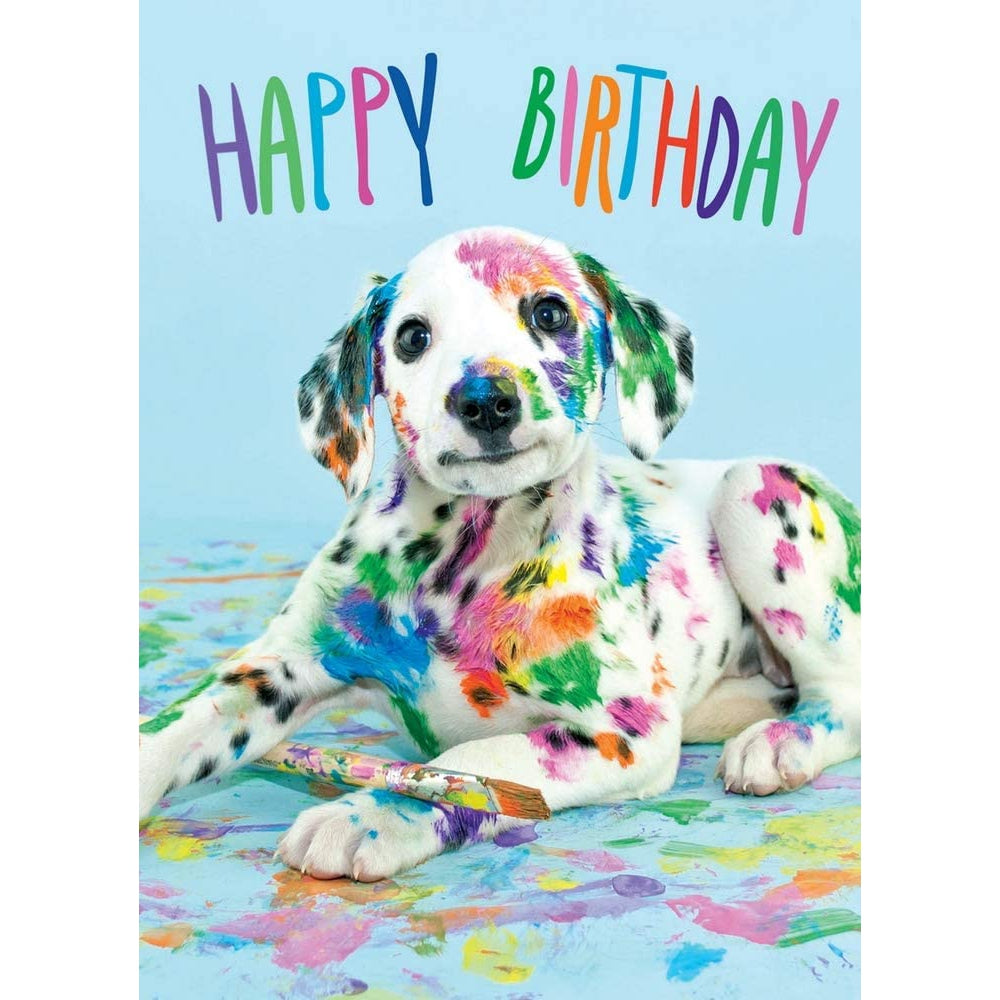 Painted Dog Birthday Card
