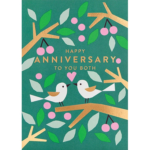 Lovebirds Anniversary Greeting Card