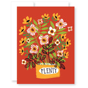 Autumn Flowers Thanksgiving Holiday Card