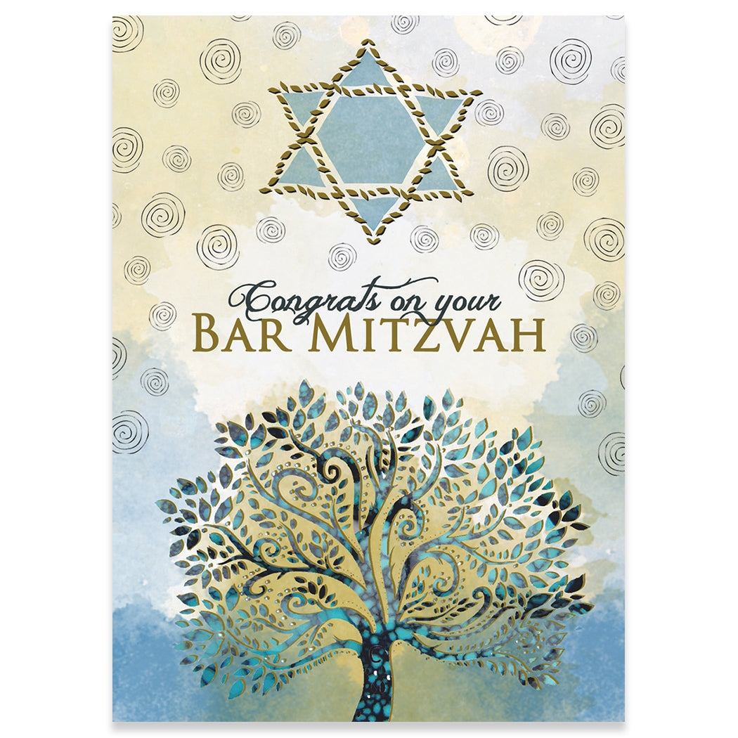 Tree Bar Mitzvah Greeting Card