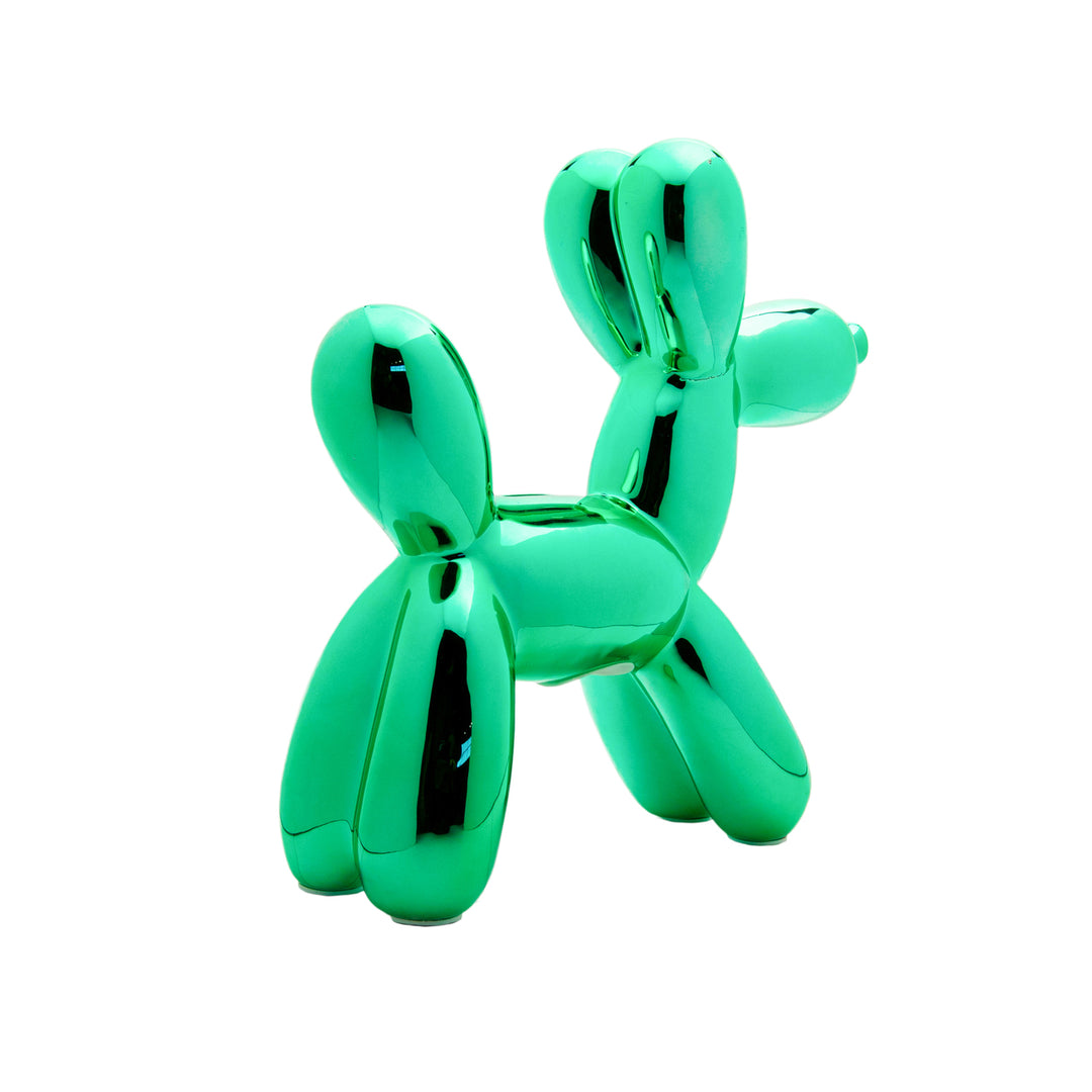 Ceramic Dog Bank  - Teal 12"