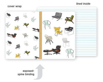 Mid-Century Modern Chairs Notebook