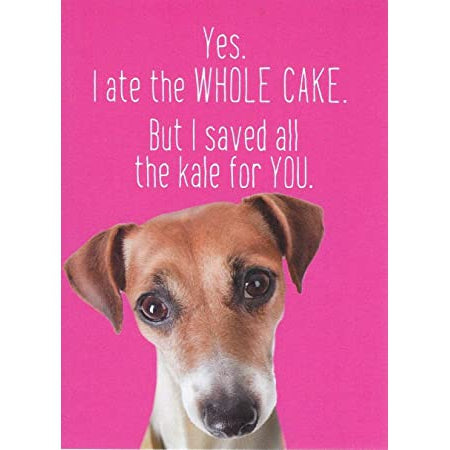Dog Ate The Whole Cake, Saved The Kale For You greeting card