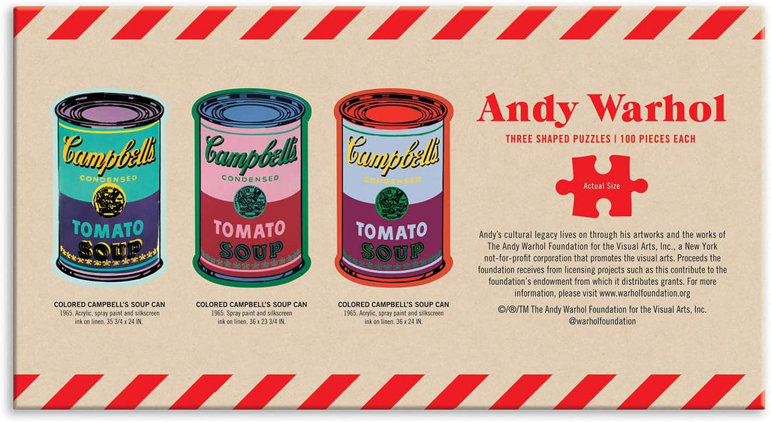 Andy Warhol: Soup Cans Set of 3 Shaped Puzzles