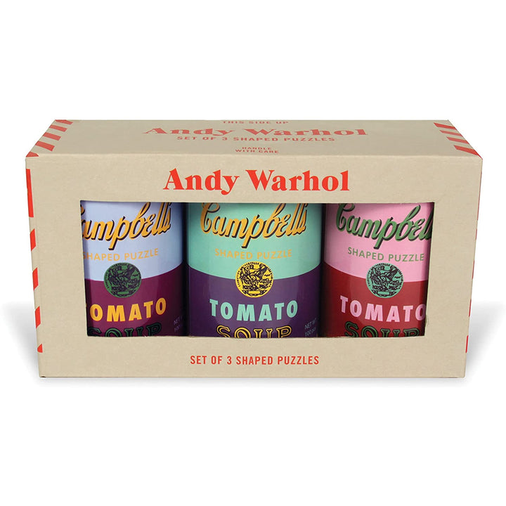 Andy Warhol: Soup Cans Set of 3 Shaped Puzzles