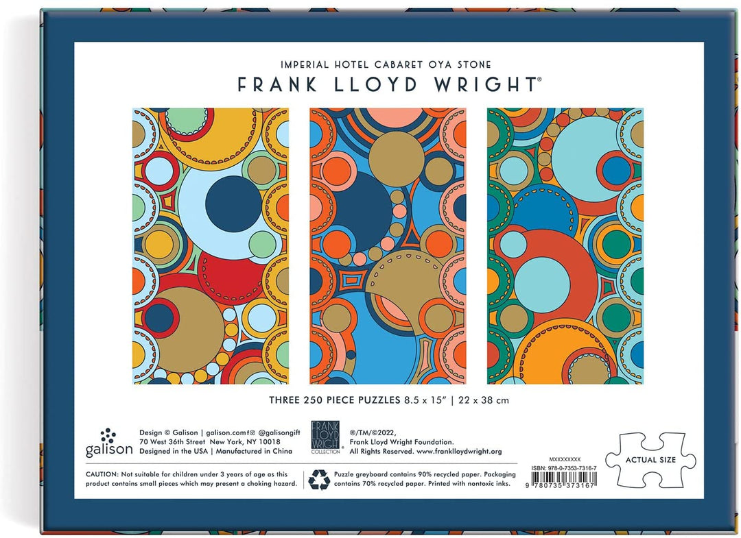 Frank Lloyd Wright Imperial Hotel Cabaret Oya Stone Multi Puzzle Set