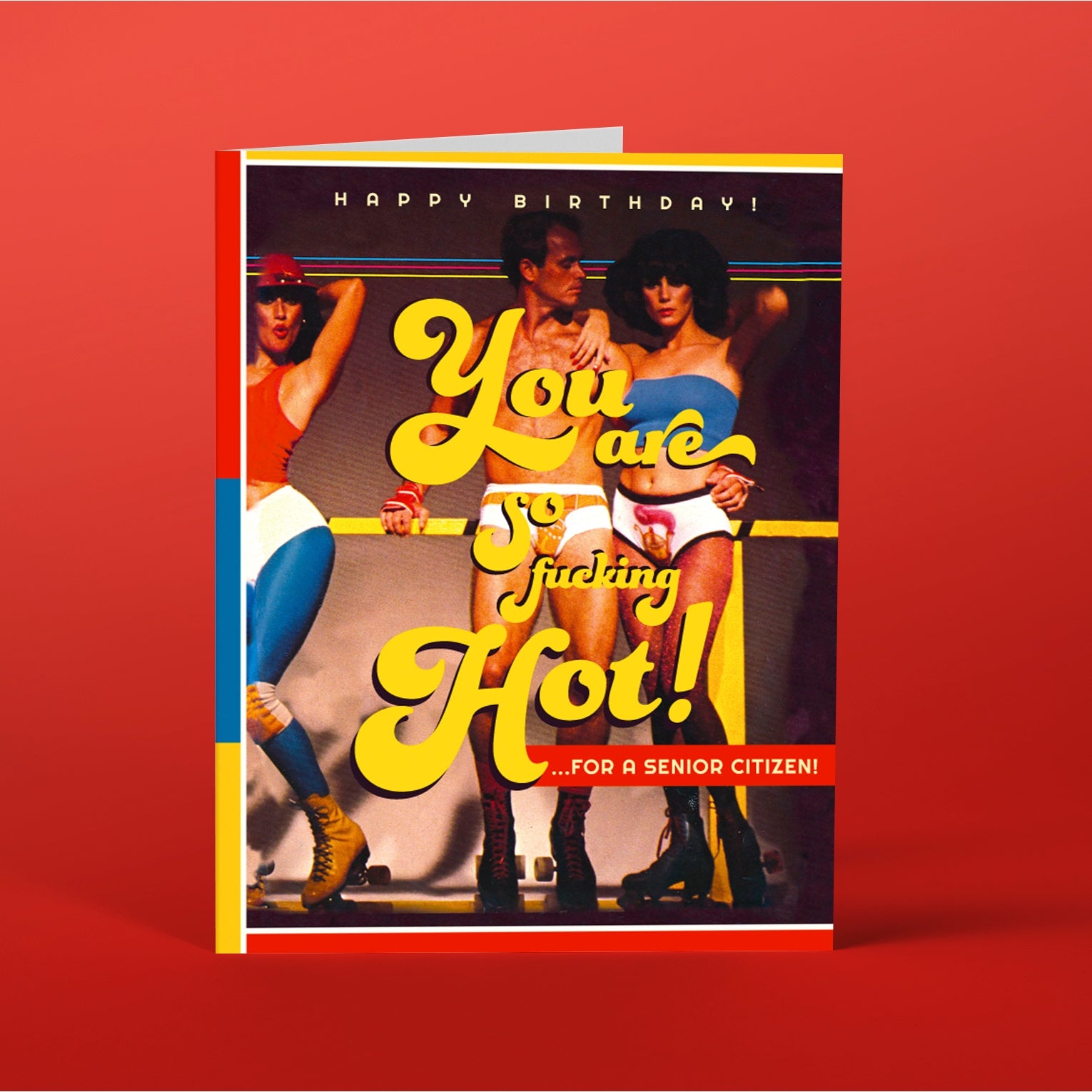 Hot Senior Citizen Birthday Card - Just Fabulous Palm Springs