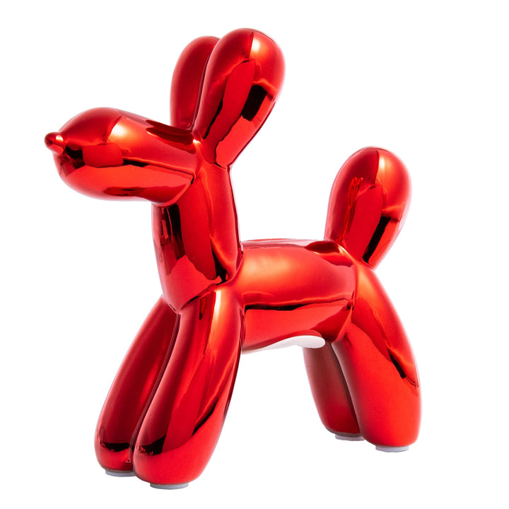Mini Ceramic Dog Bank- Red 7.5"