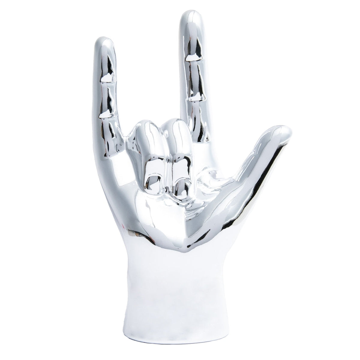 Silver "I Love You" Hand Tabletop - Just Fabulous Palm Springs