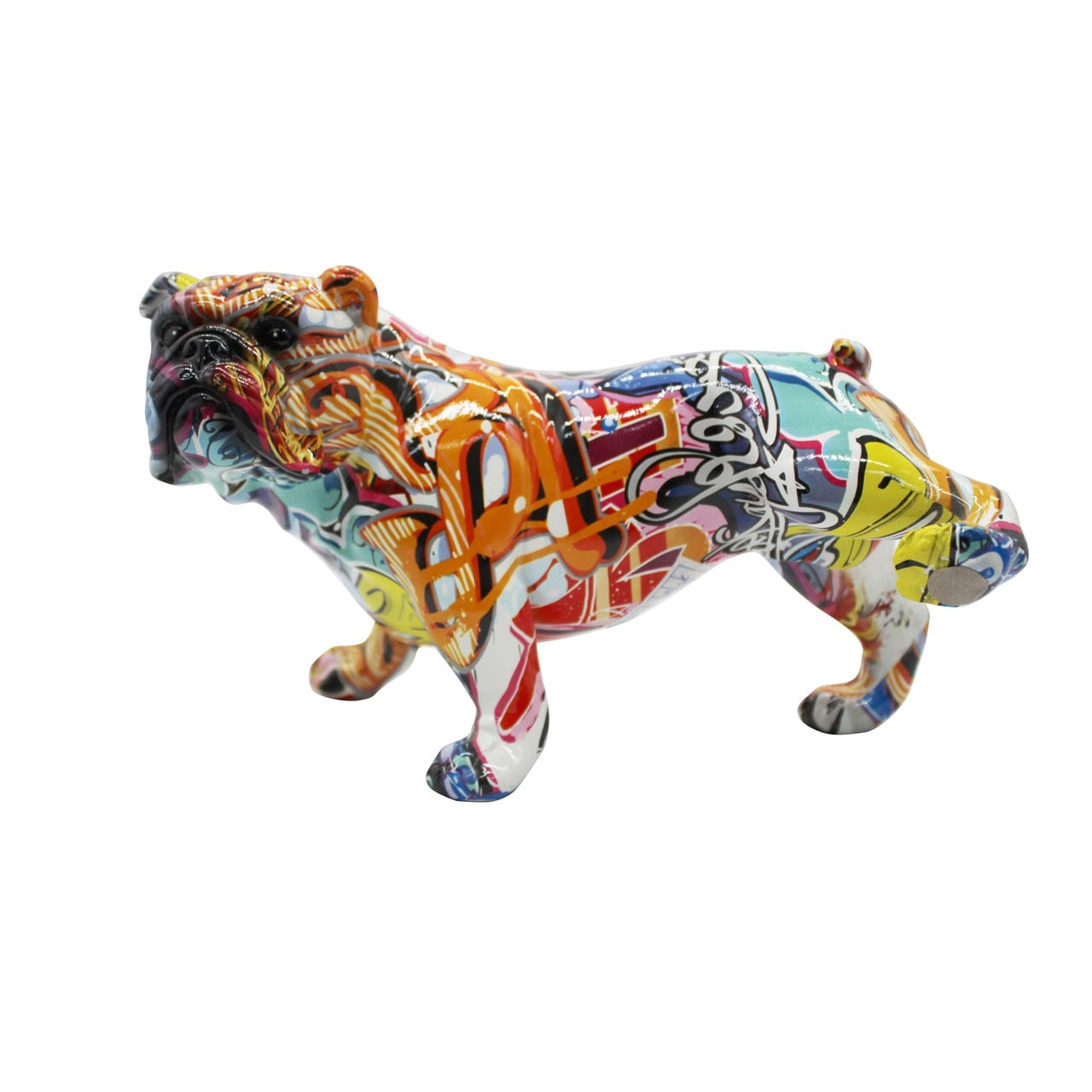 Street Art Bulldog with Leg Up - 10.5" long