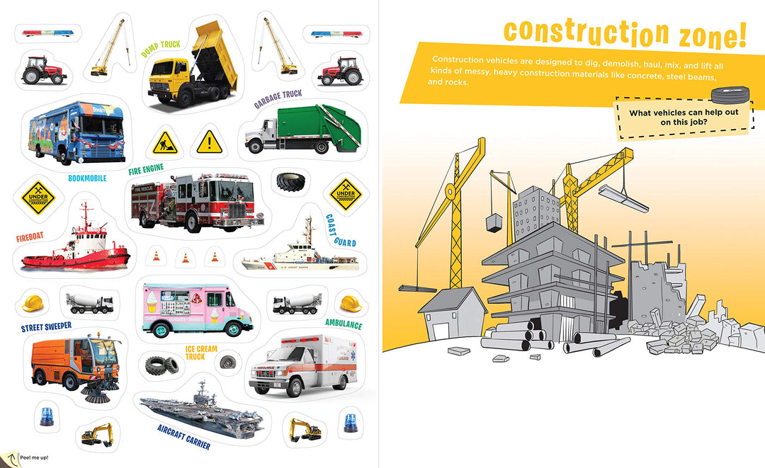 Peel + Discover: Cars Trucks Trains