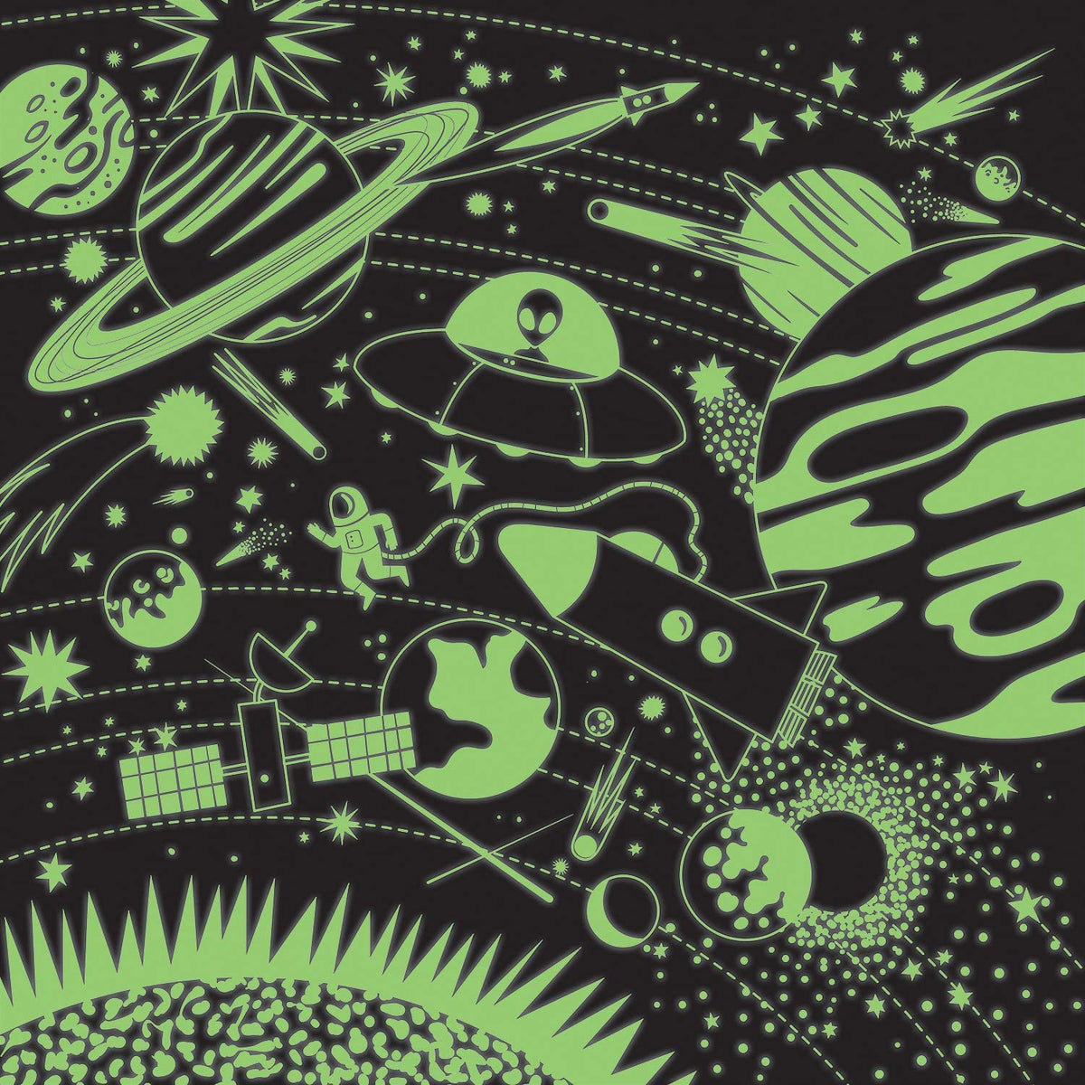Space Glow In The Dark - 500 Piece Puzzle - Just Fabulous Palm Springs