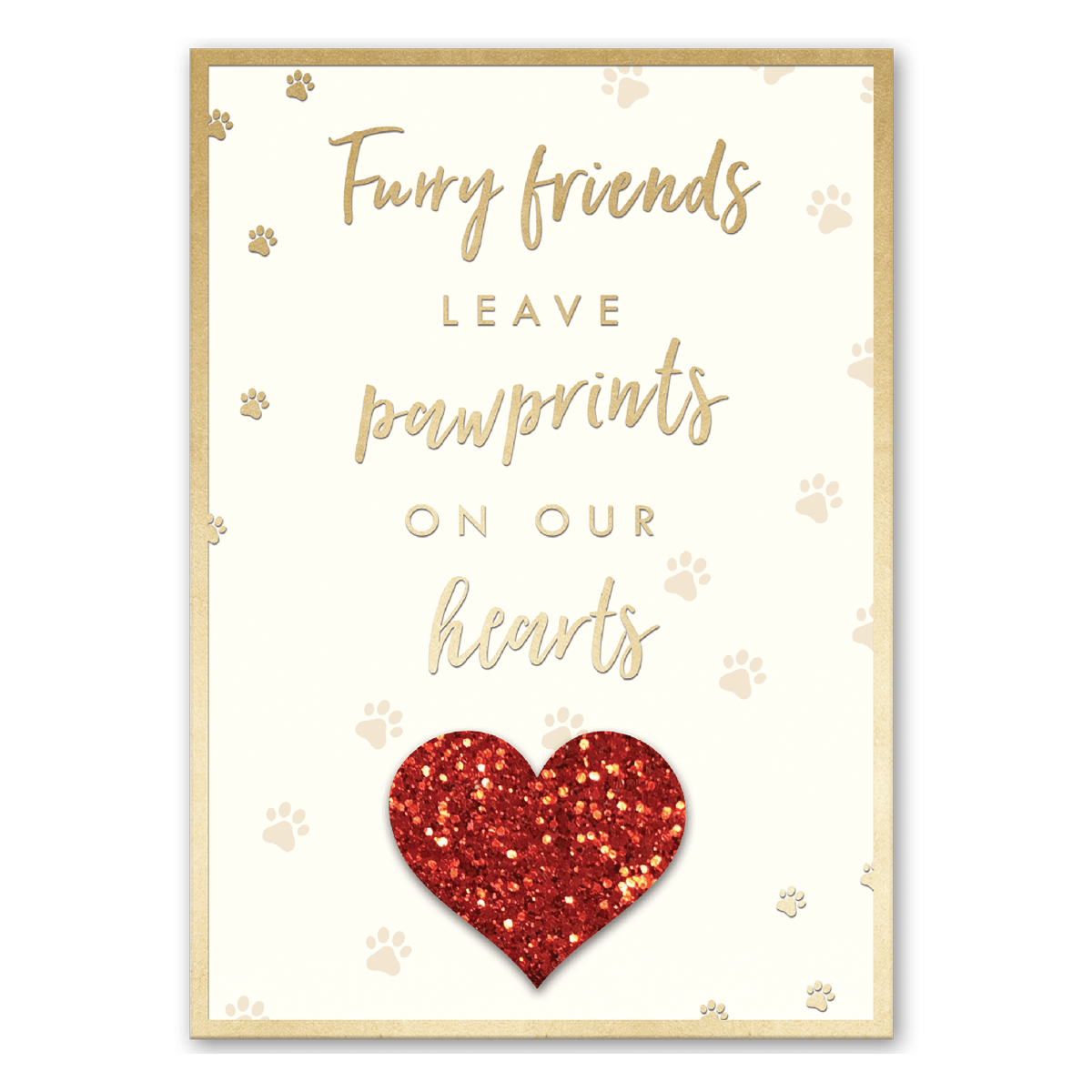 Pawprints On Our Hearts Greeting Card