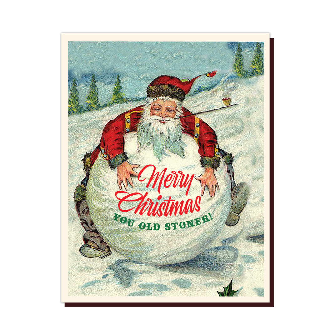 Santa Stoned Holiday Card