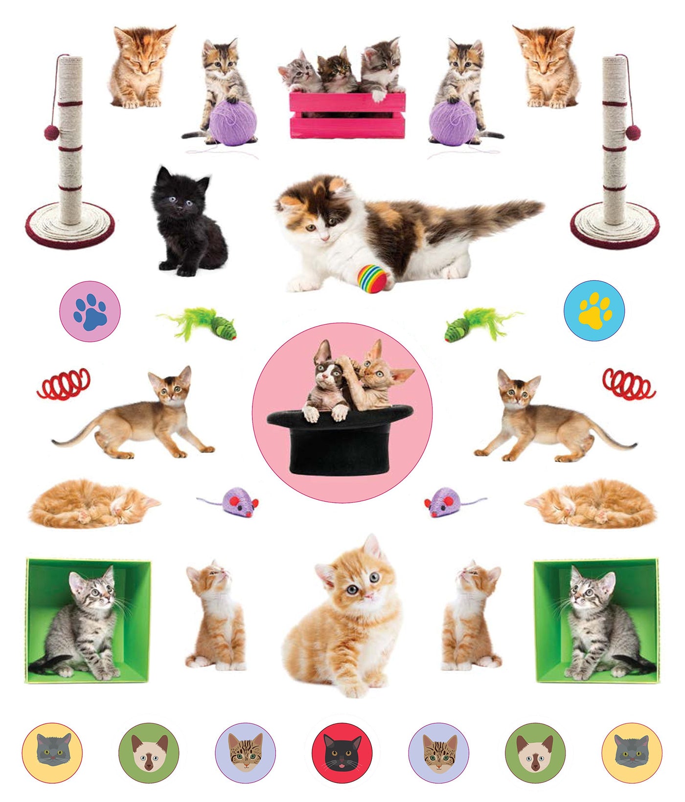 Eyelike Stickers: Kittens - Just Fabulous Palm Springs
