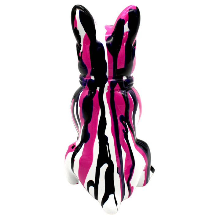 Pink Graffiti French Bulldog With Glasses - 8" Tall