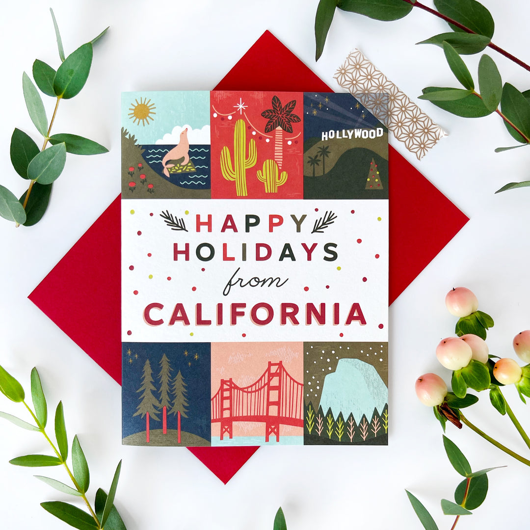 California Grid Holiday Boxed Cards