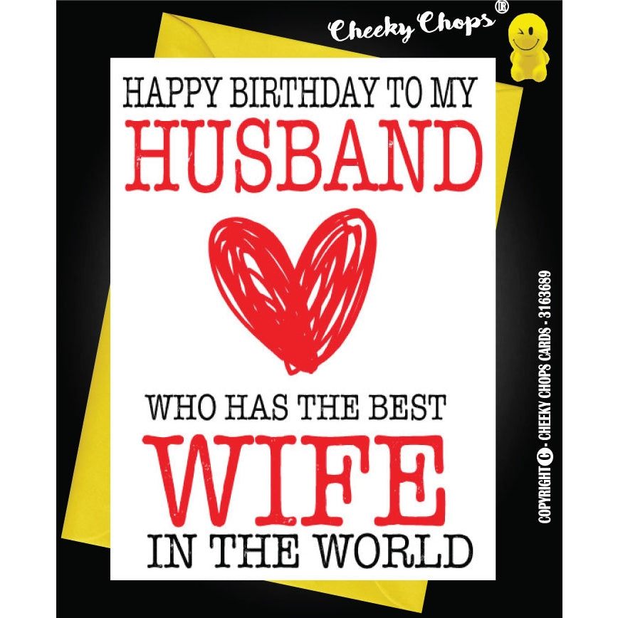 Husband with Best Wife Birthday Card