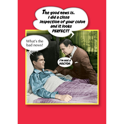 Close Inspection Doctor greeting card