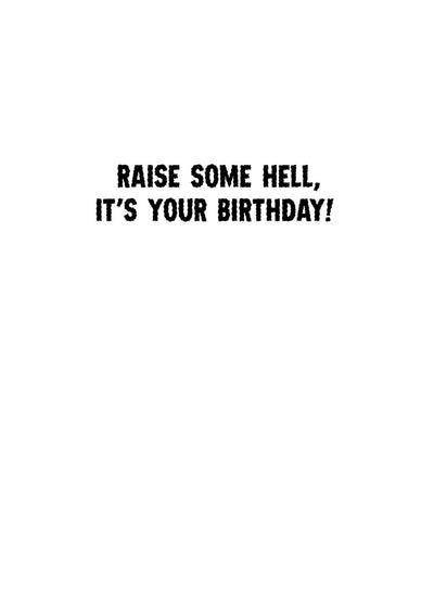 Going to Hell Birthday Greeting Card