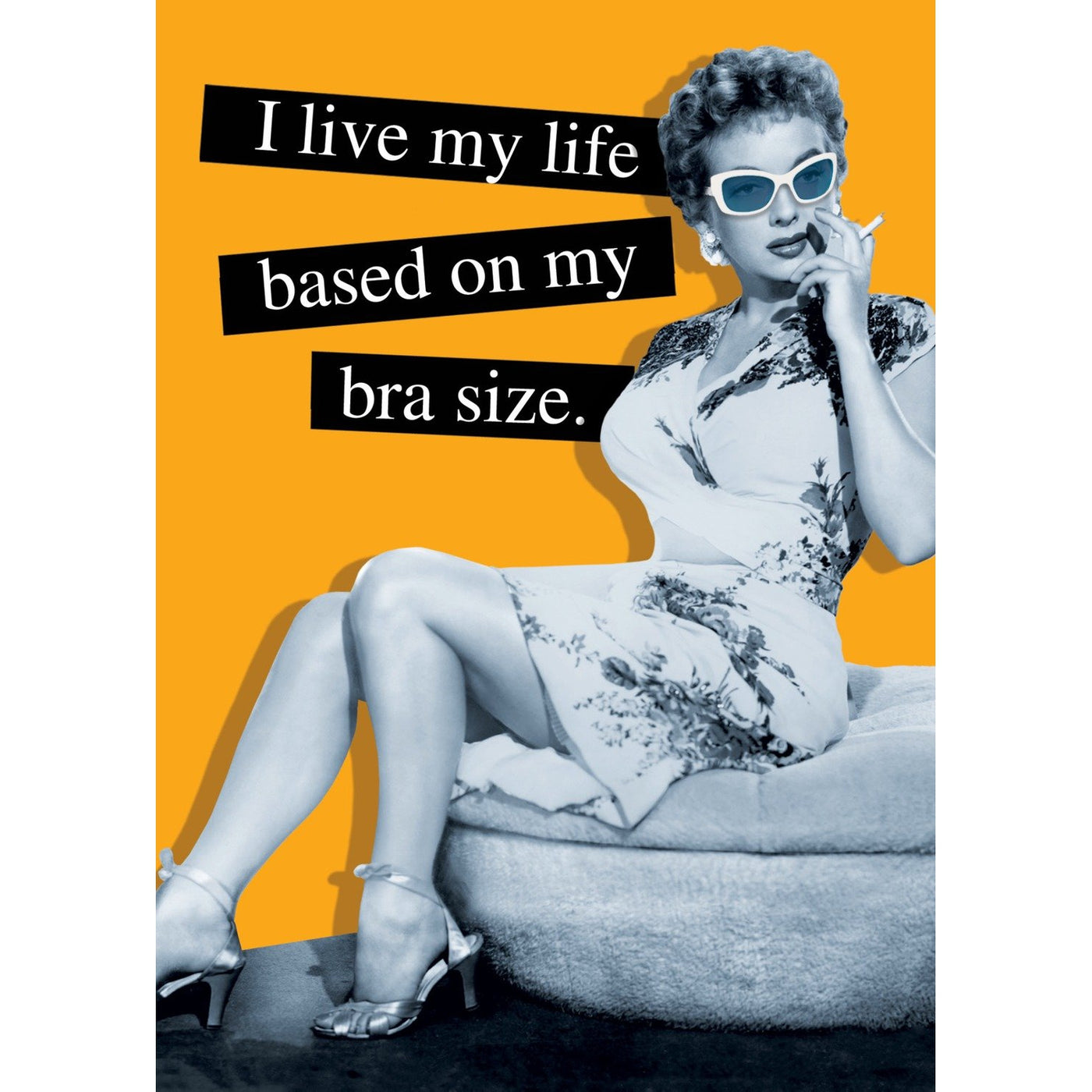 I Live Life Based On My Bra Size Birthday Card