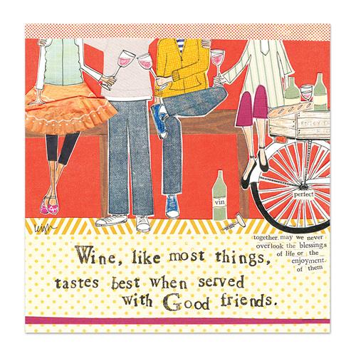 Wine greeting card