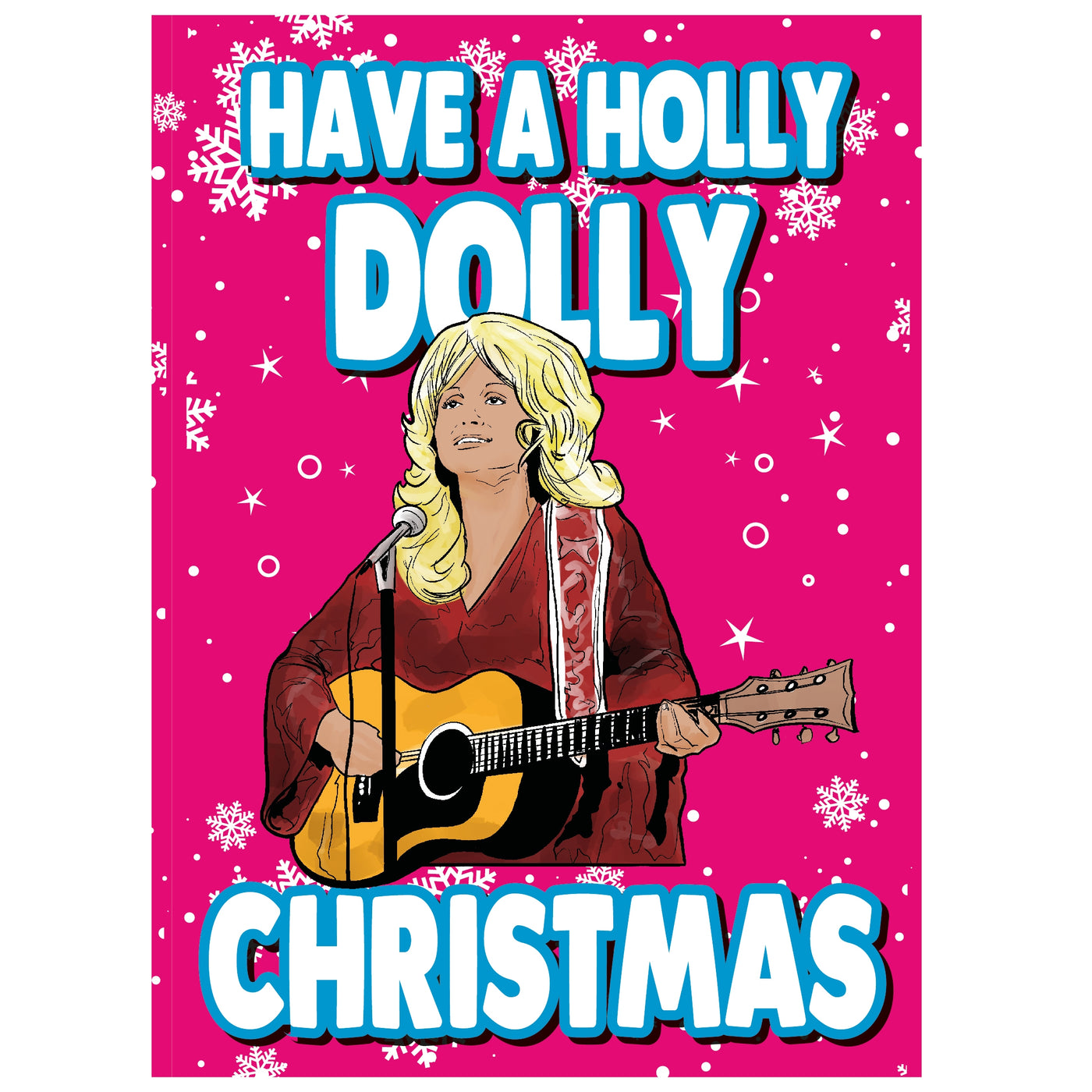 Holly Dolly Parton Christmas Card