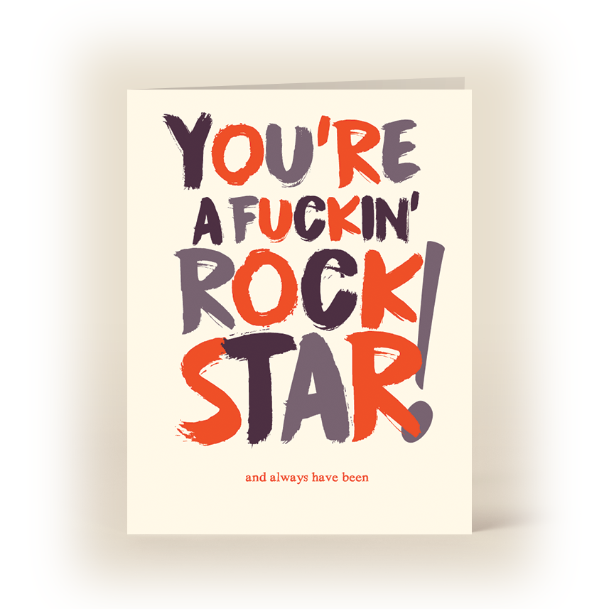 F*in Rockstar Greeting Card