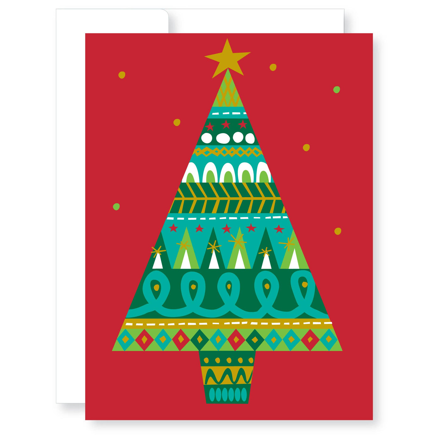 Patterned Tree Holiday Card