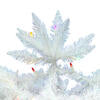 Sparkle White Pencil Spruce Tree - 7.5' x 34" Pre-Lit with 300 Multi-Colored Italian LED Lights