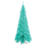 Aqua Slim Fir Tree - 9' x 46" Pre-Lit with 700 Aqua Dura-Lit LED Italian Style Lights