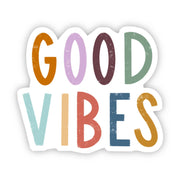 Good Vibes Multicolor Lettering Sticker - Just Fabulous Palm Springs