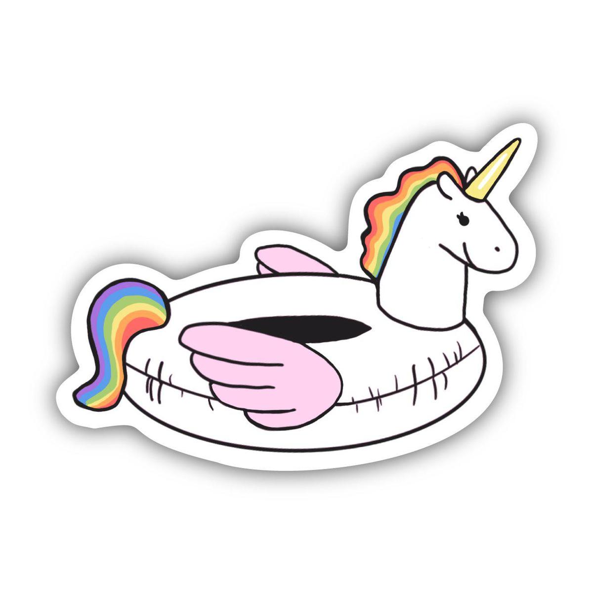 Unicorn Pool Float Summer Sticker