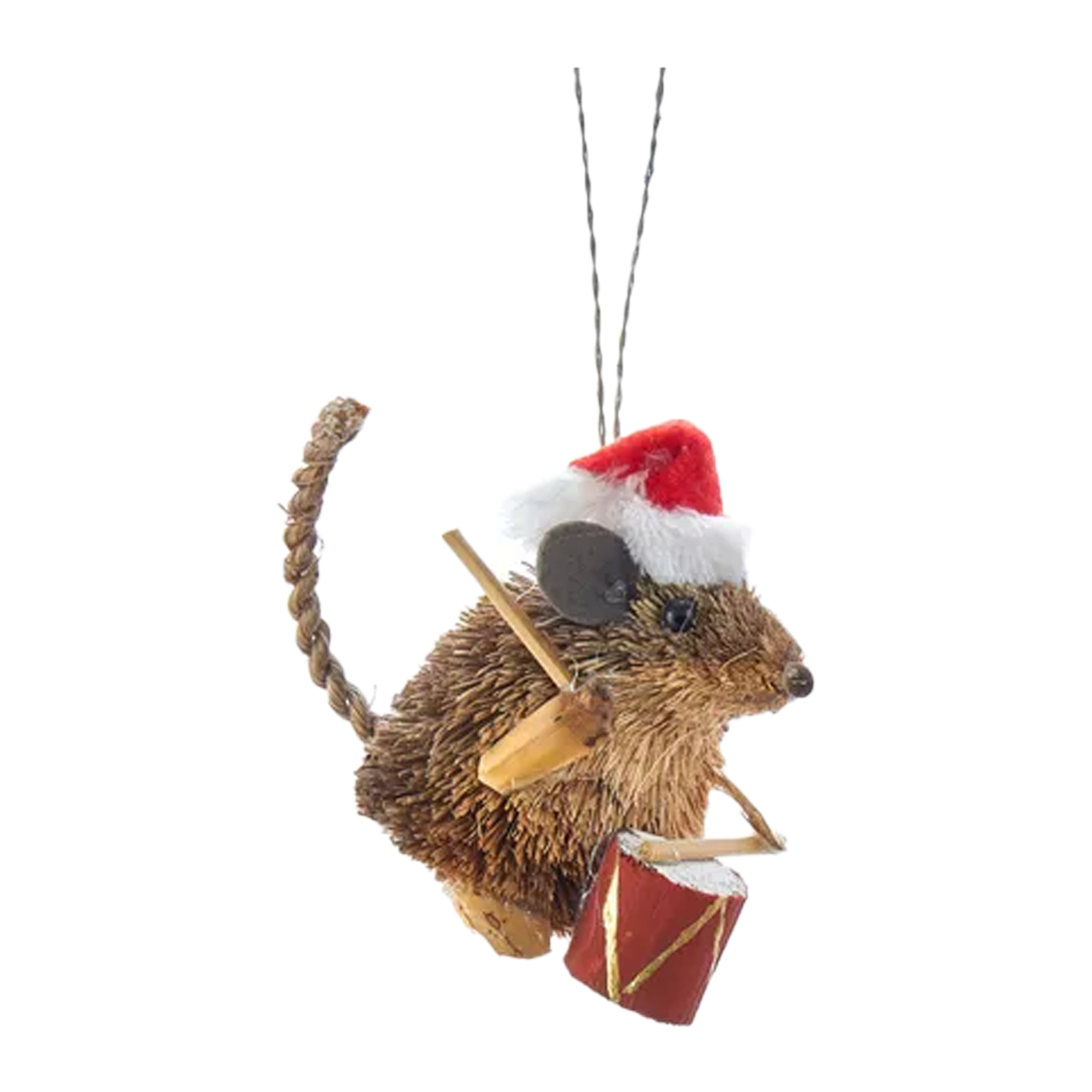 Caroling Mouse Buri Ornament - Drummer