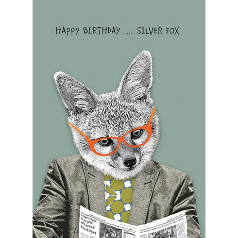 Silver Fox Birthday Card - Just Fabulous Palm Springs