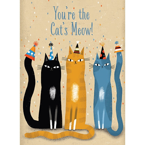 Cats In Party Hats Birthday Card - Just Fabulous Palm Springs