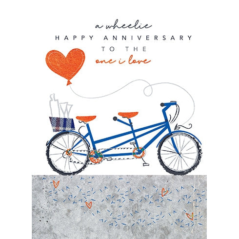 Tandem Bike Anniversary Greeting Card