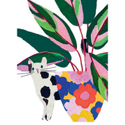 Cat And Palm Greeting Card - Just Fabulous Palm Springs