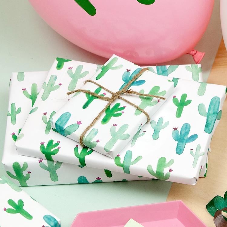 Cactus Gift Wrap Roll