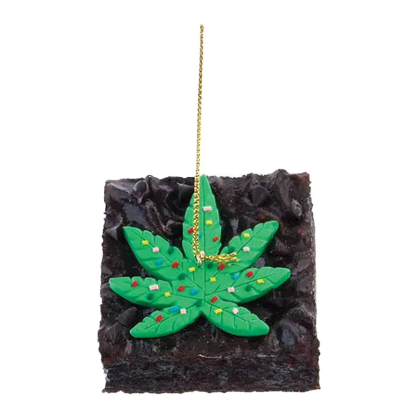 Cannabis Brownie Foam Ornament - Chocolate
