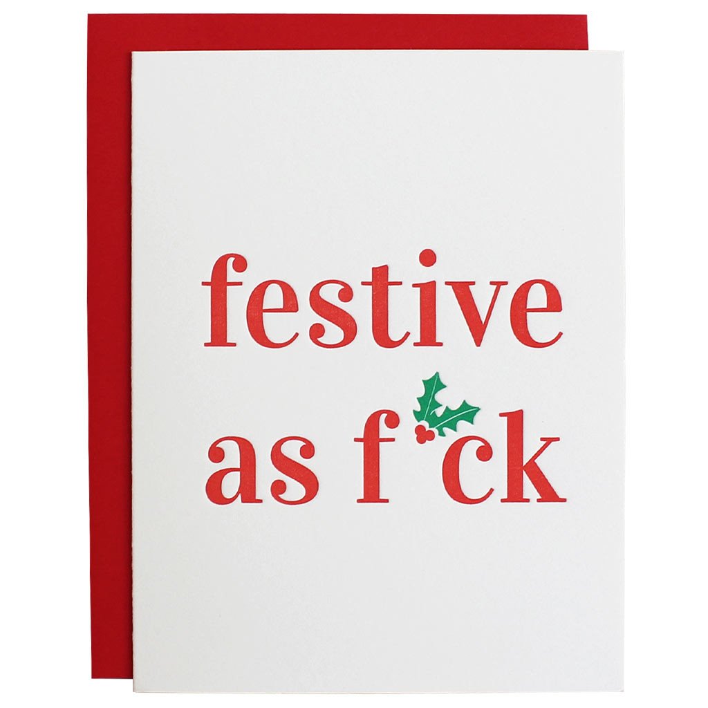 Festive As Fuck Holiday Card