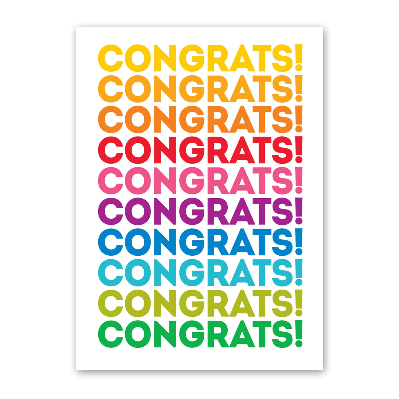 Greeting Card: Congratulations Rainbow